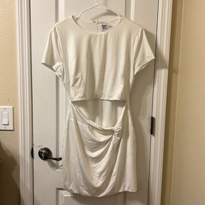 Princess Polly white cocktail dress.